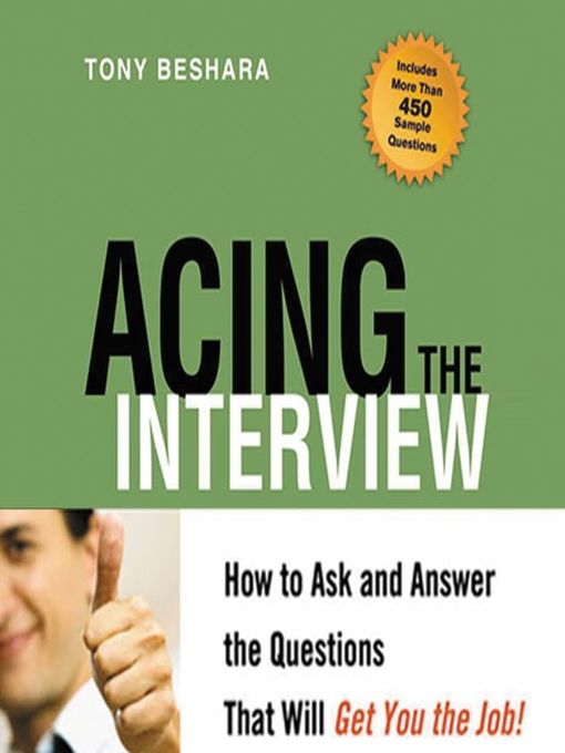 Title details for Acing the Interview by Tony Beshara - Available